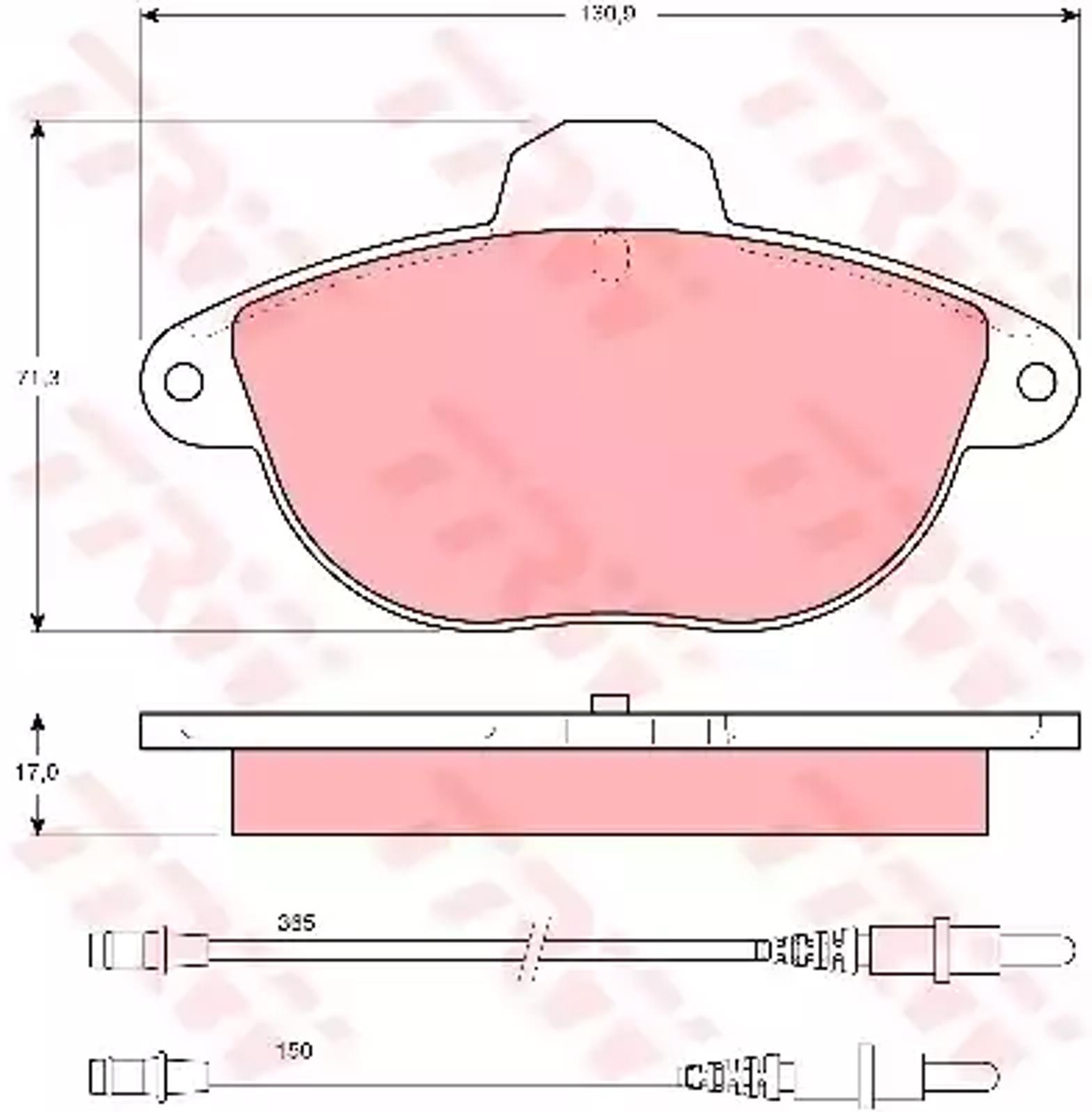 Колодки тормозные дисковые TRW GDB1301