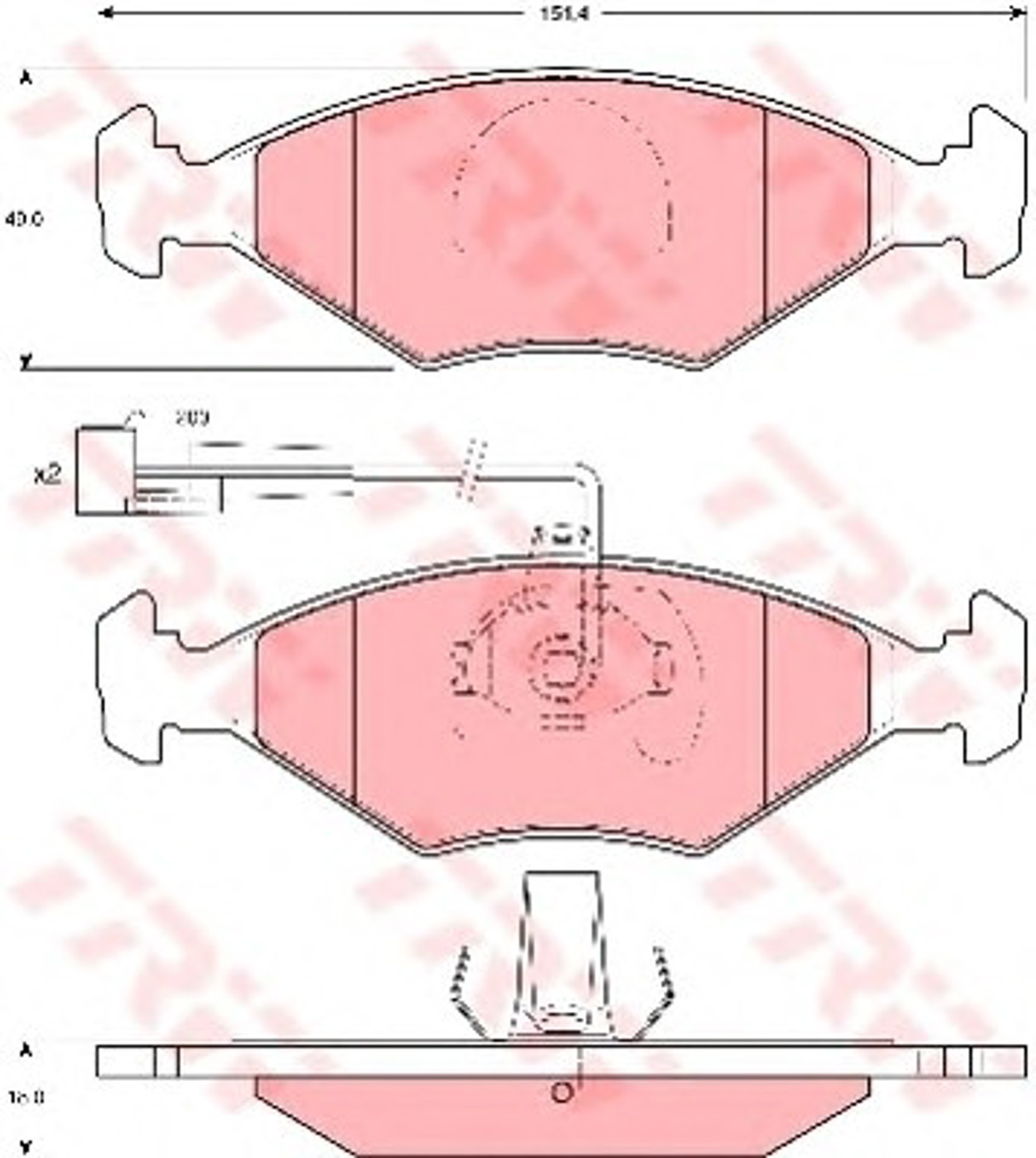 Колодки тормозные дисковые TRW GDB1340