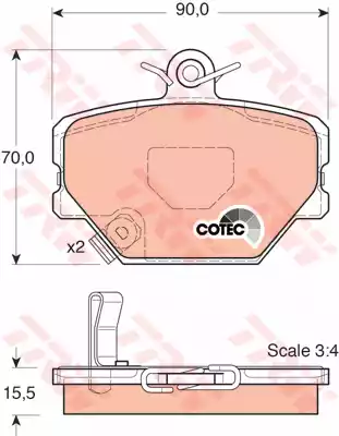 Комплект тормозных колодок дисковый тормоз cotec