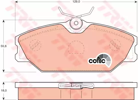 Комплект тормозных колодок дисковый тормоз cotec
