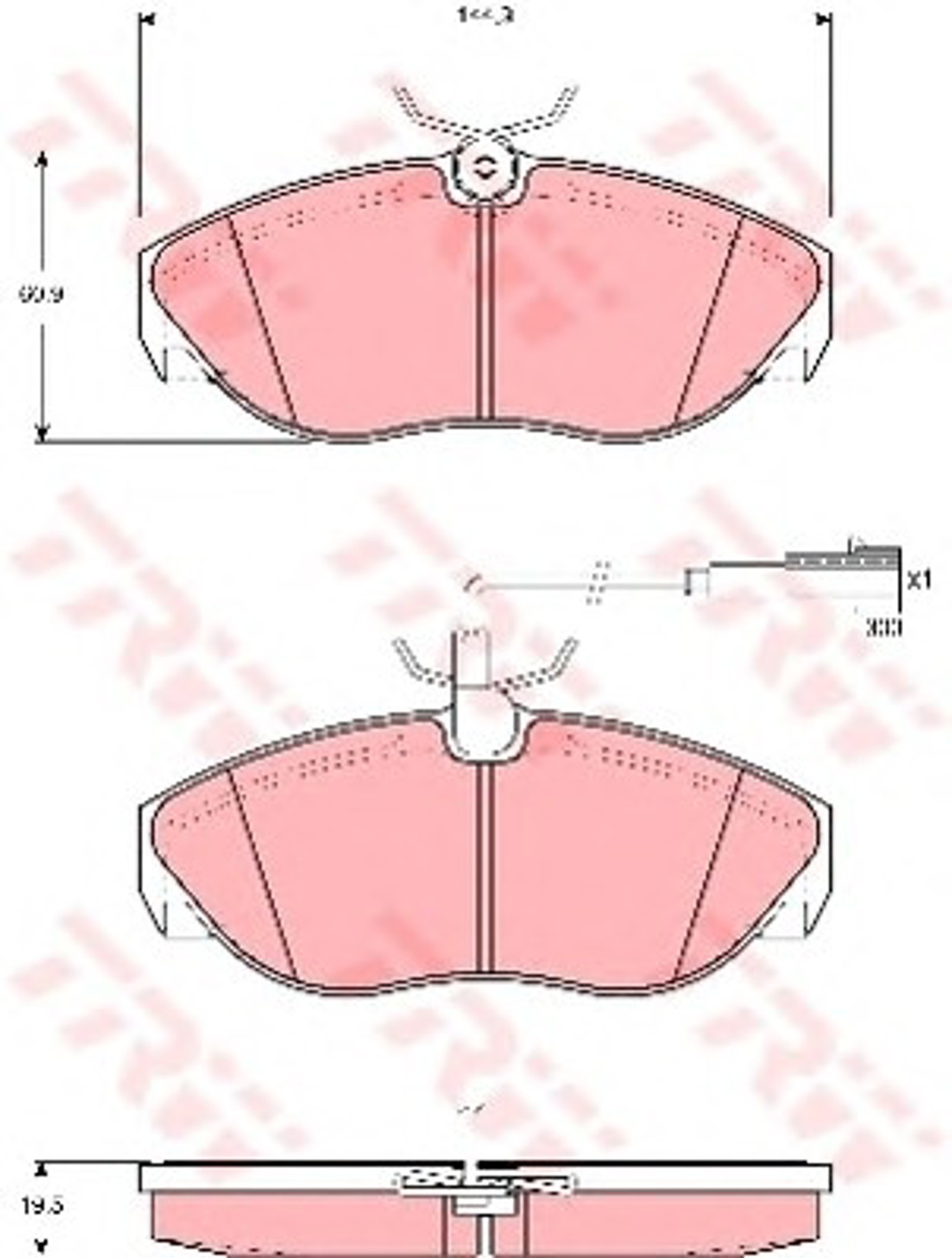 Колодки тормозные дисковые TRW GDB1425