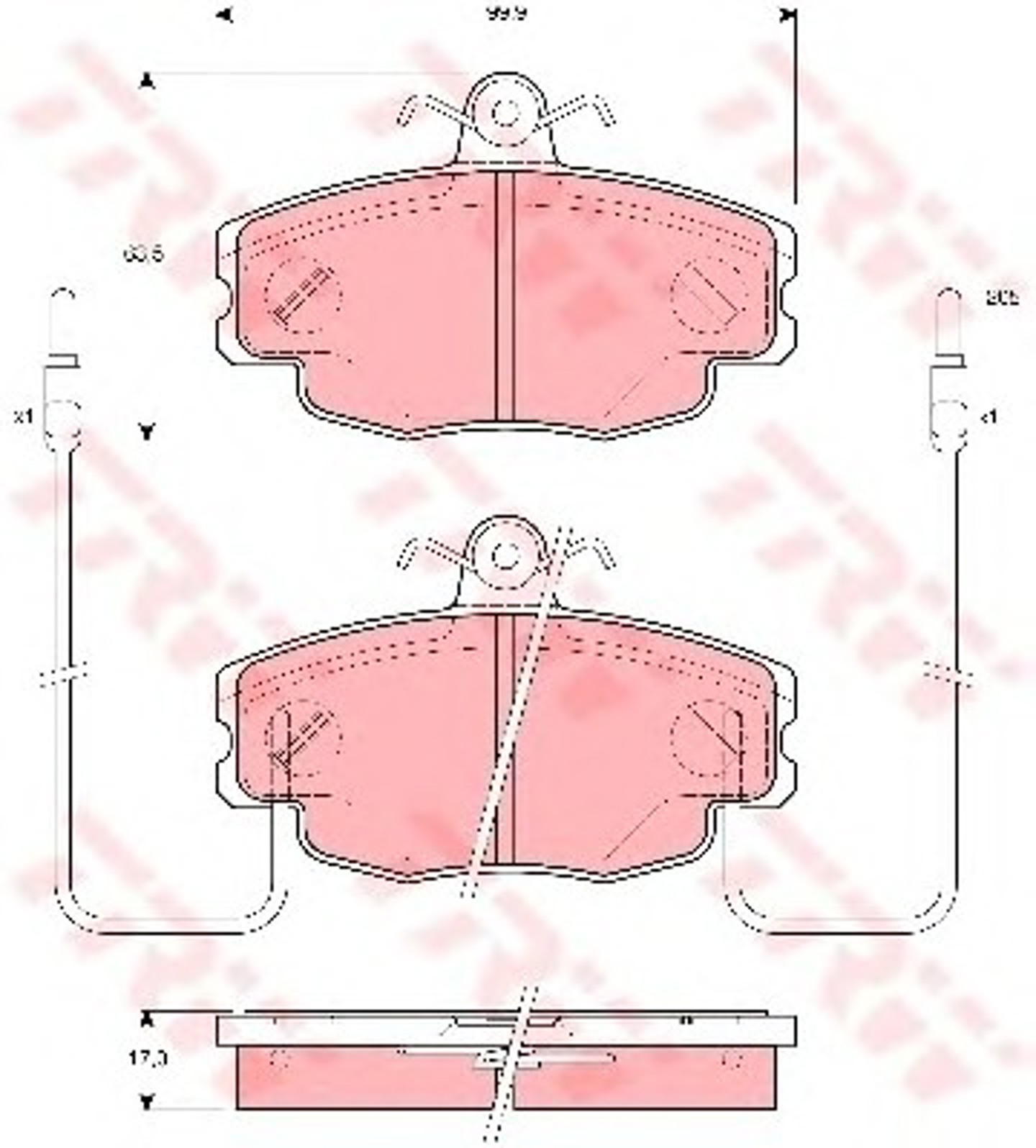 Колодки тормозные дисковые TRW GDB1428