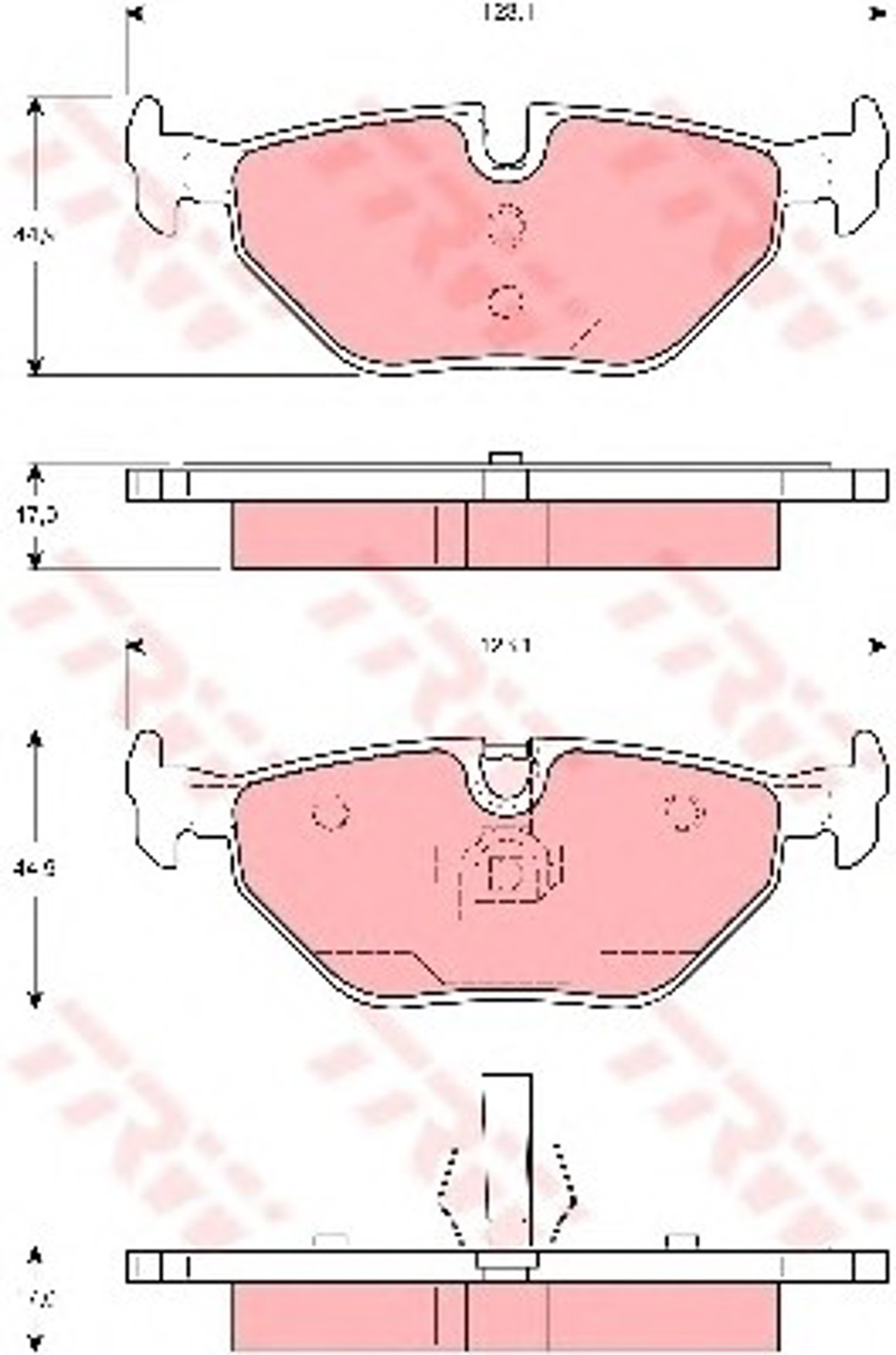 Колодки тормозные дисковые TRW GDB1430