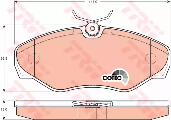 Комплект тормозных колодок дисковый тормоз cotec