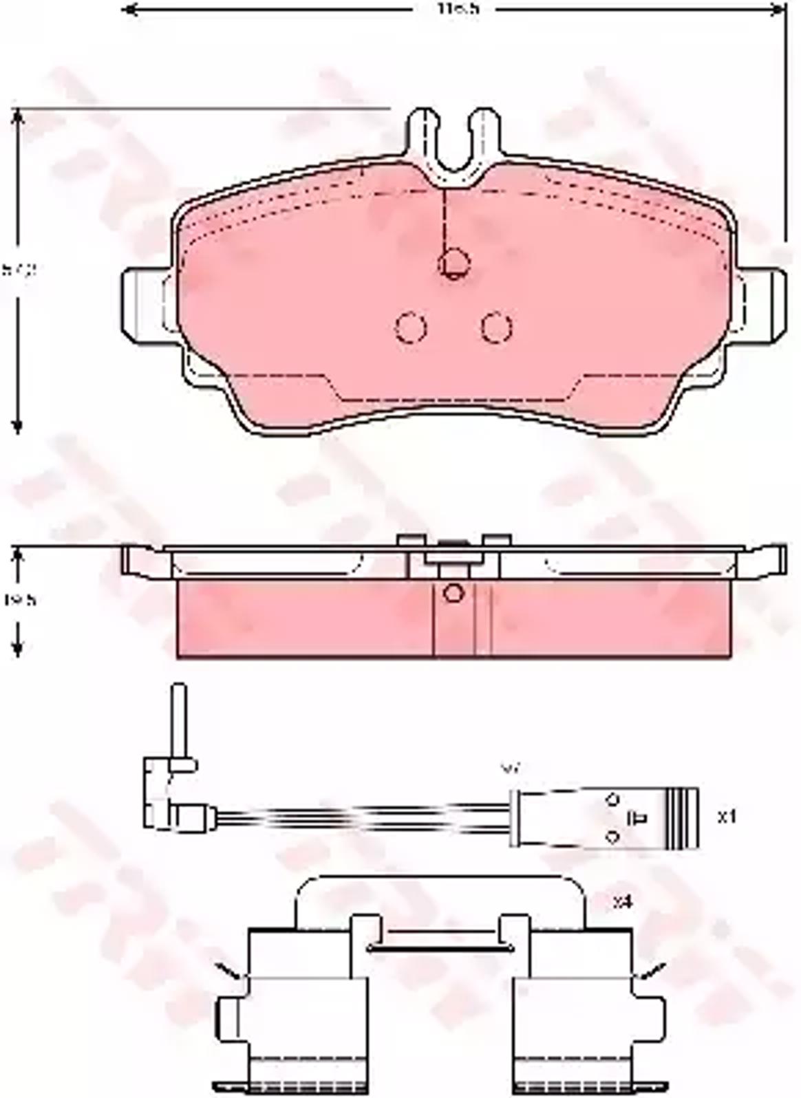 Колодки тормозные дисковые TRW GDB1480