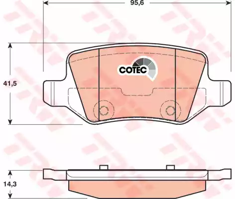 Комплект тормозных колодок дисковый тормоз cotec
