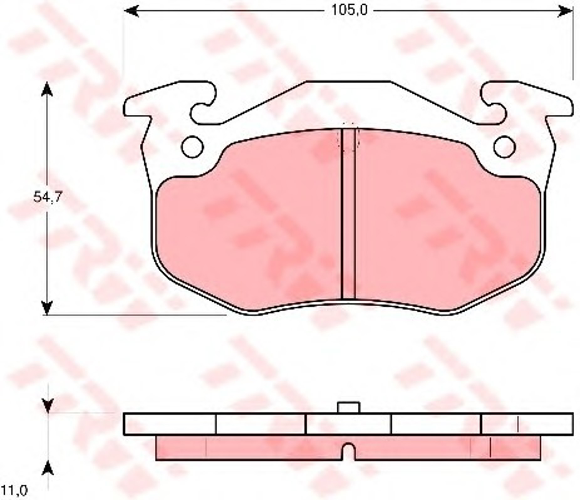 Колодки тормозные дисковые TRW GDB1522