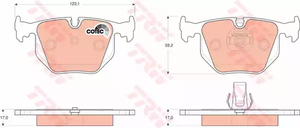 Комплект тормозных колодок дисковый тормоз cotec