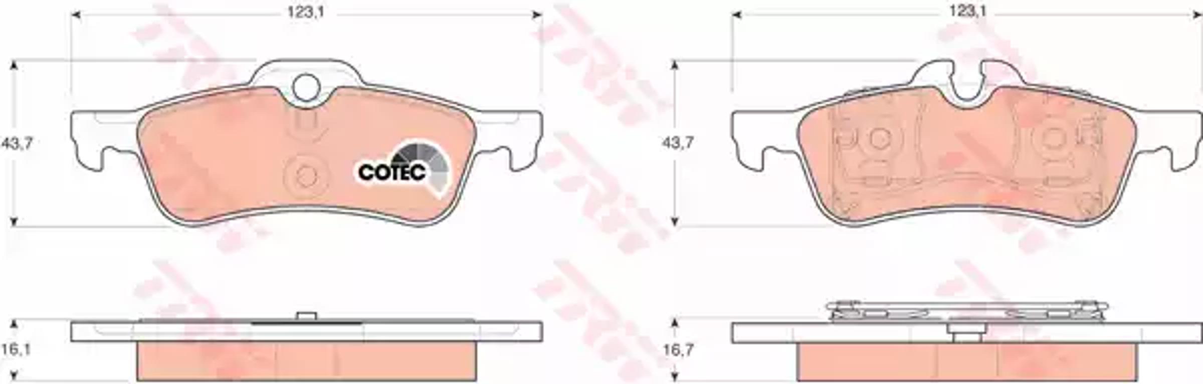 Колодки тормозные дисковые TRW GDB1561