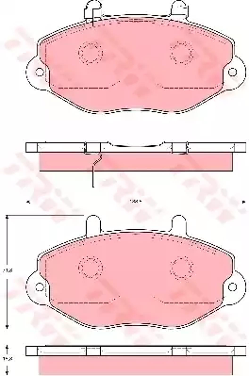 Колодки тормозные дисковые TRW GDB1573