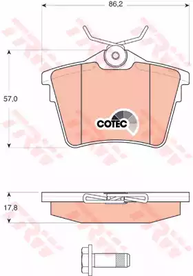 Комплект тормозных колодок дисковый тормоз cotec