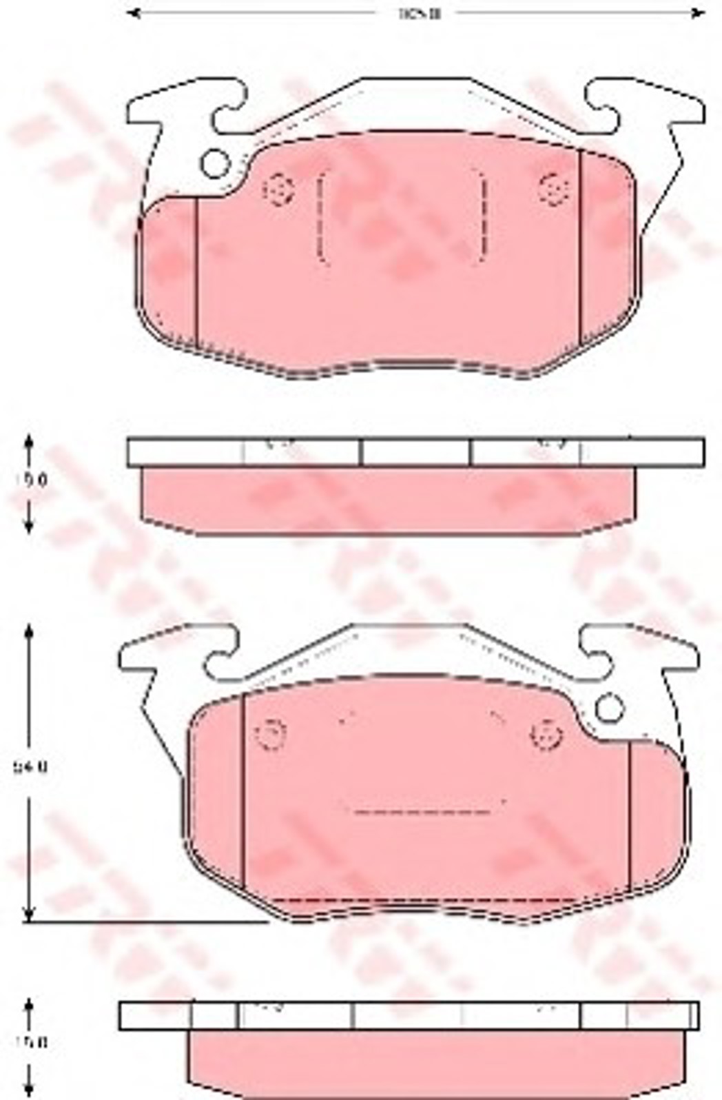 Колодки тормозные дисковые TRW GDB1615