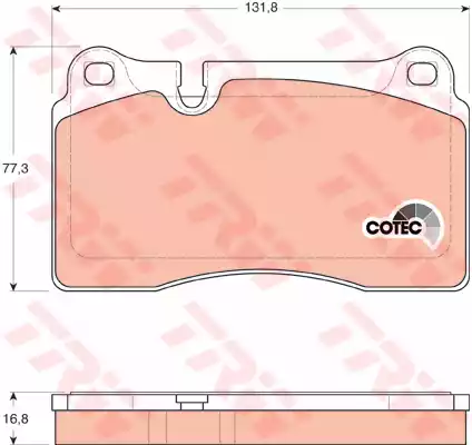 Комплект тормозных колодок дисковый тормоз cotec