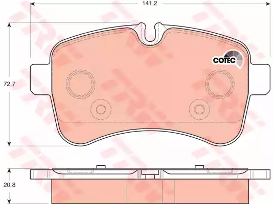 Комплект тормозных колодок дисковый тормоз cotec