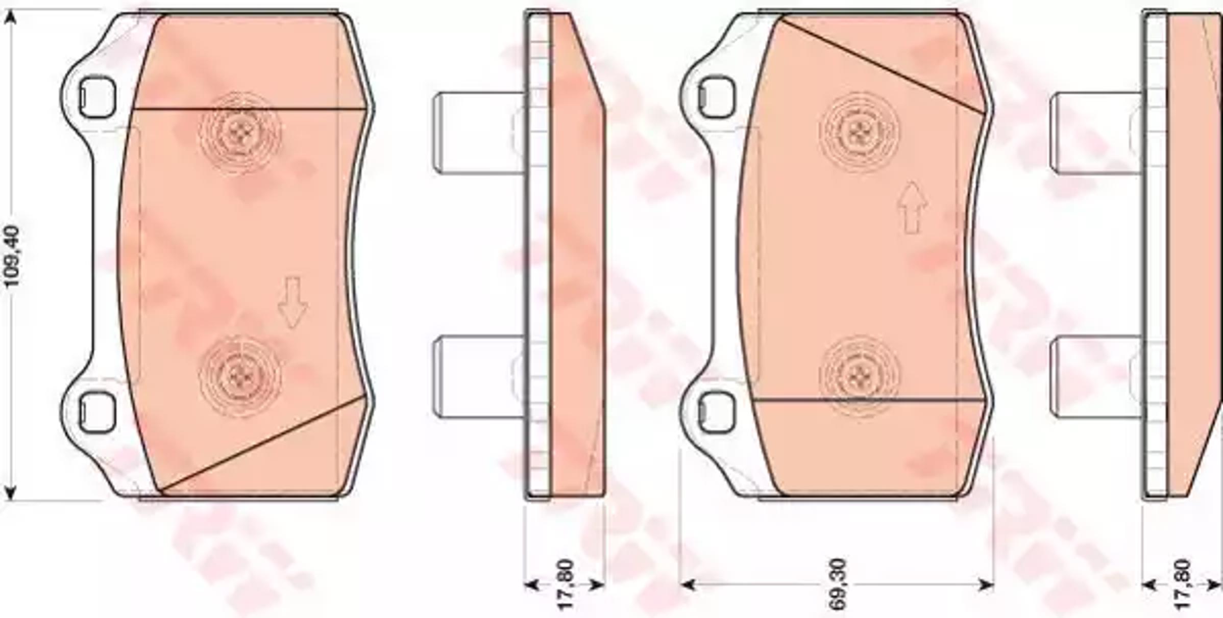 Колодки тормозные дисковые TRW GDB1773