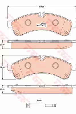 Комплект тормозных колодок дисковый тормоз cotec