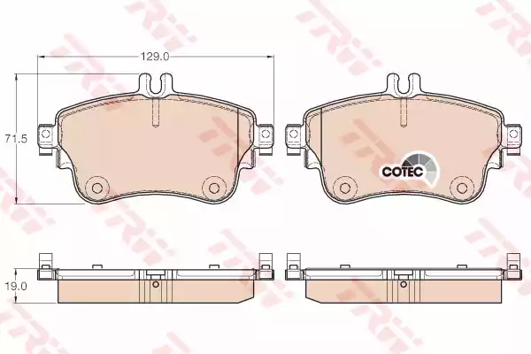 Комплект тормозных колодок дисковый тормоз cotec