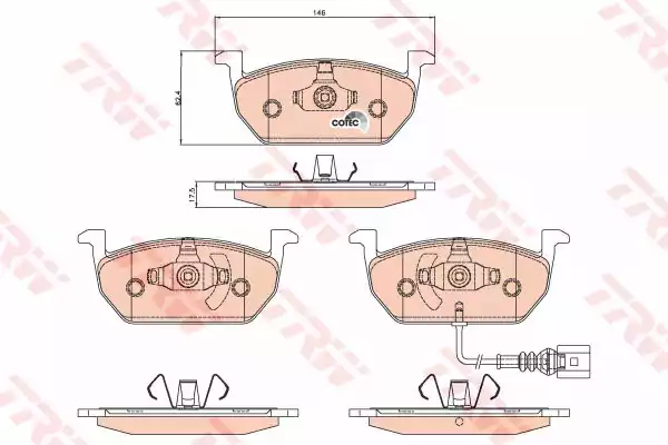 Комплект тормозных колодок дисковый тормоз cotec
