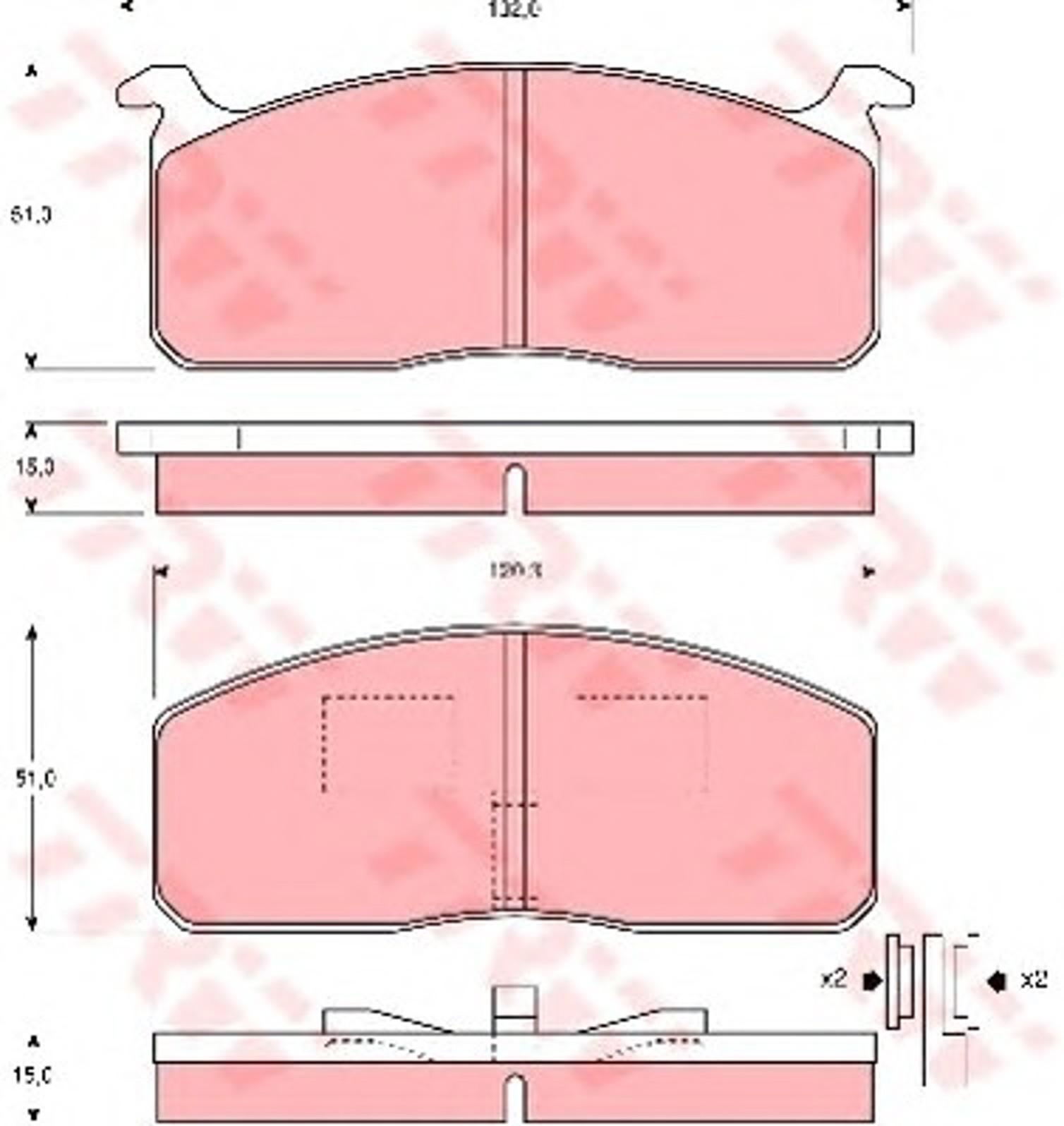 Колодки тормозные дисковые TRW GDB233