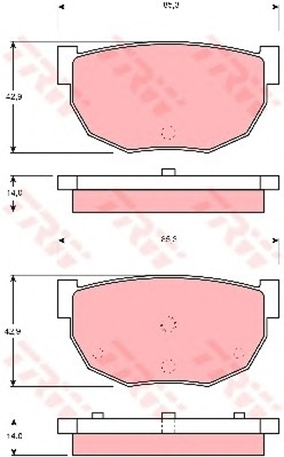 Колодки тормозные дисковые TRW GDB306