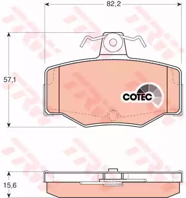 Комплект тормозных колодок дисковый тормоз cotec