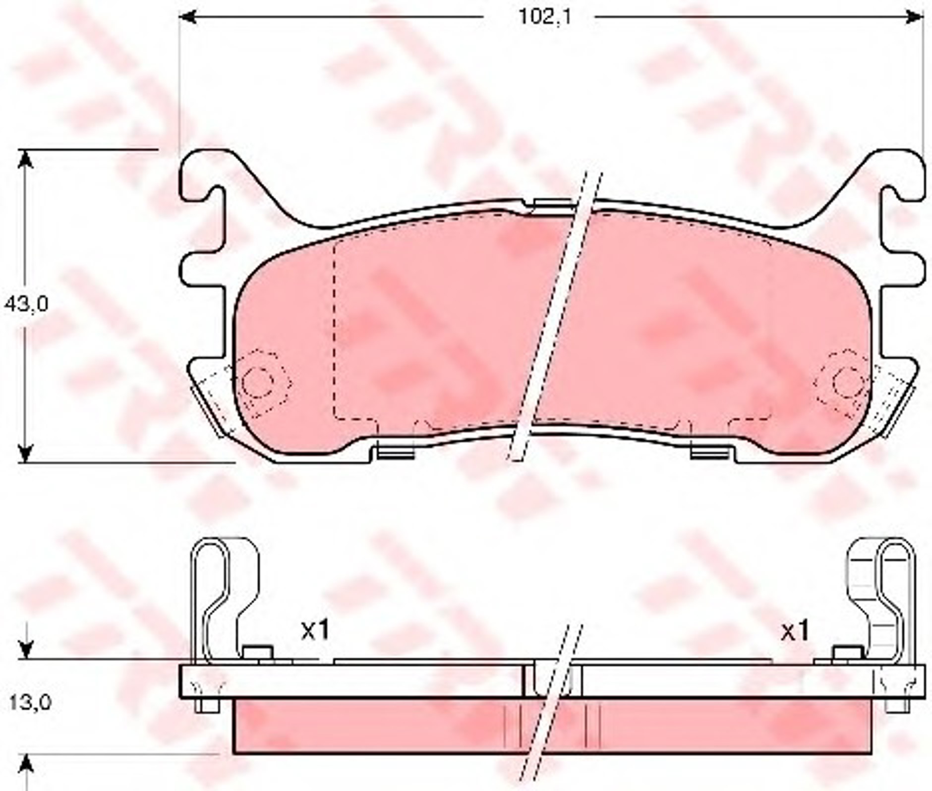 Колодки тормозные дисковые TRW GDB3129