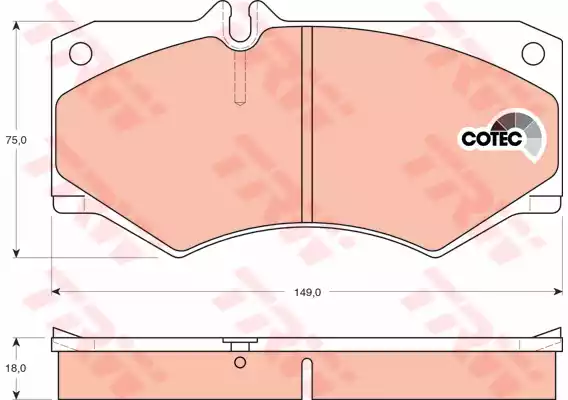 Комплект тормозных колодок дисковый тормоз cotec