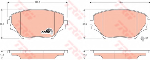 Тормозные колодки TRW GDB3251
