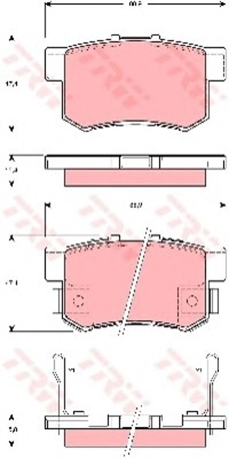 Колодки тормозные дисковые TRW GDB3269