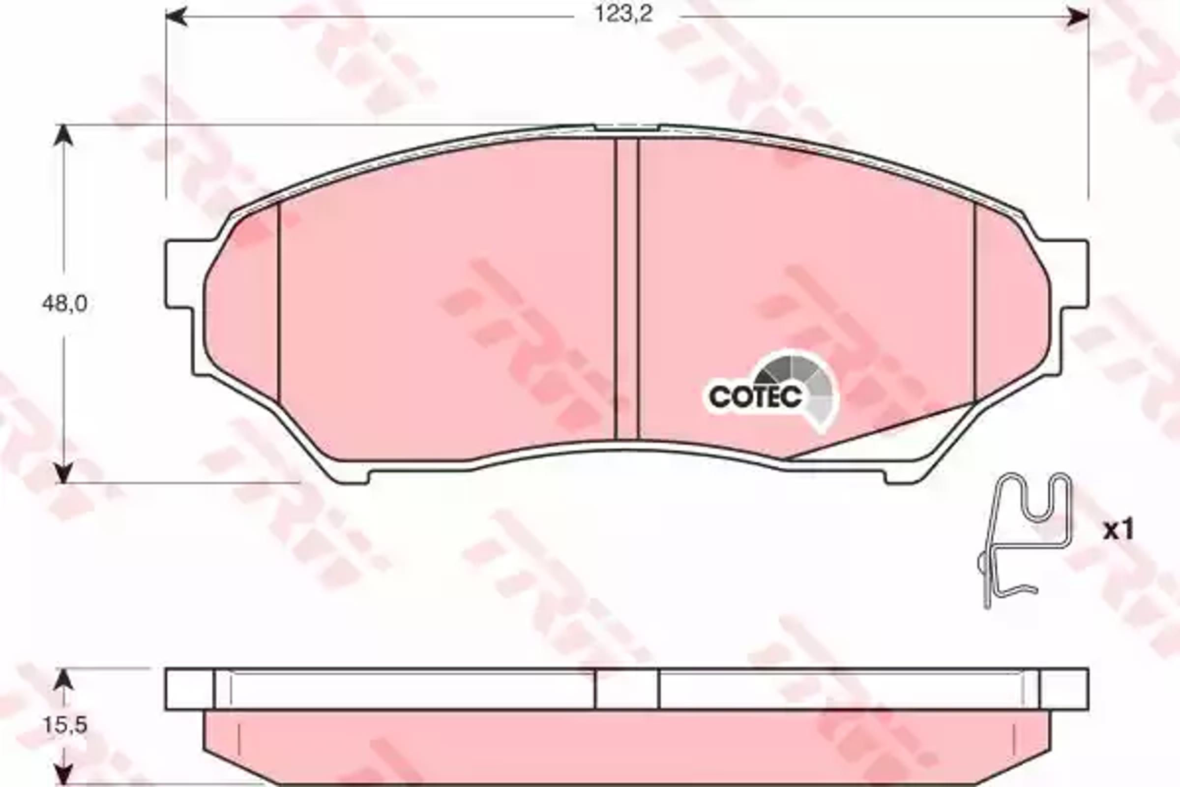 Комплект тормозных колодок дисковый тормоз cotec