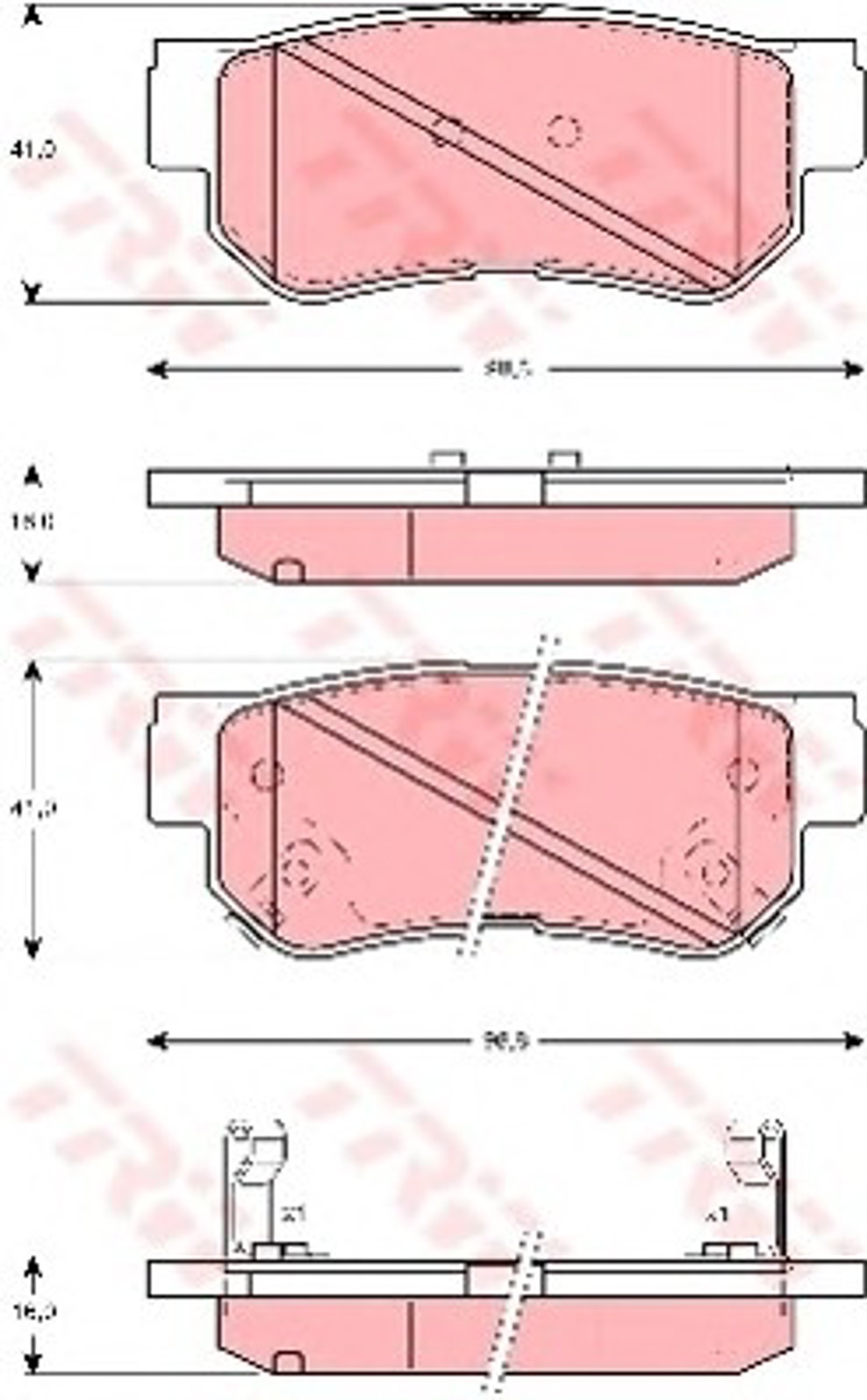 Колодки тормозные дисковые TRW GDB3282