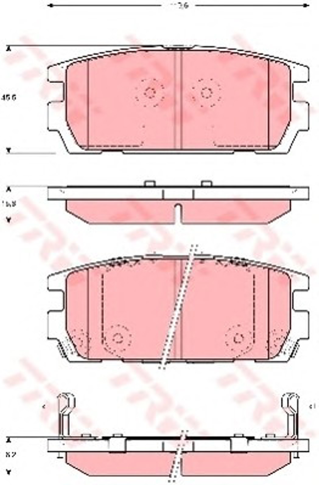 Колодки тормозные дисковые TRW GDB3296