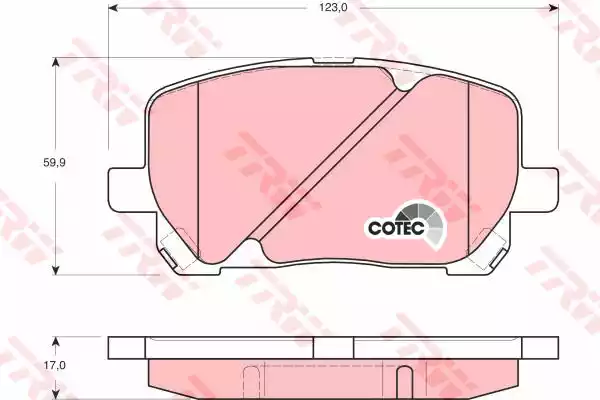 Комплект тормозных колодок дисковый тормоз cotec