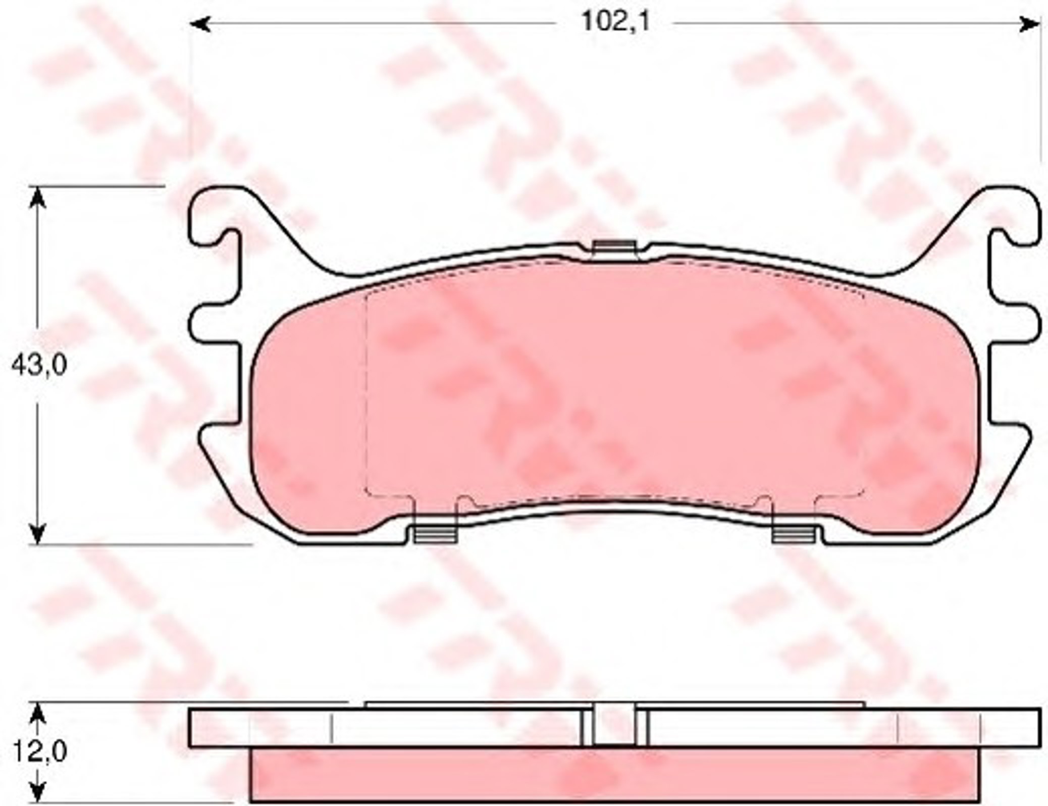 Колодки тормозные дисковые TRW GDB3319