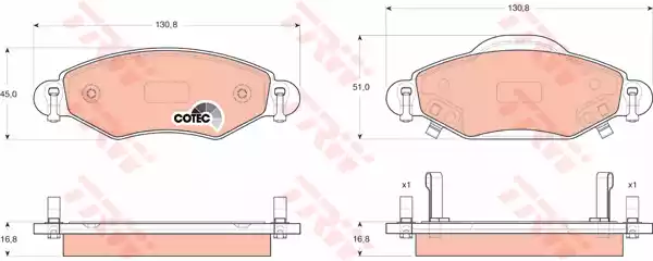 Тормозные колодки TRW GDB3324