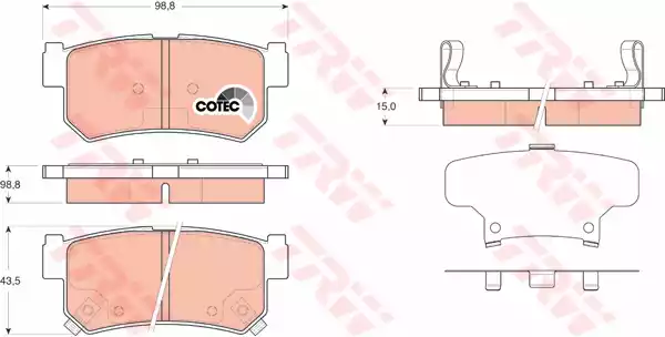 Комплект тормозных колодок дисковый тормоз cotec