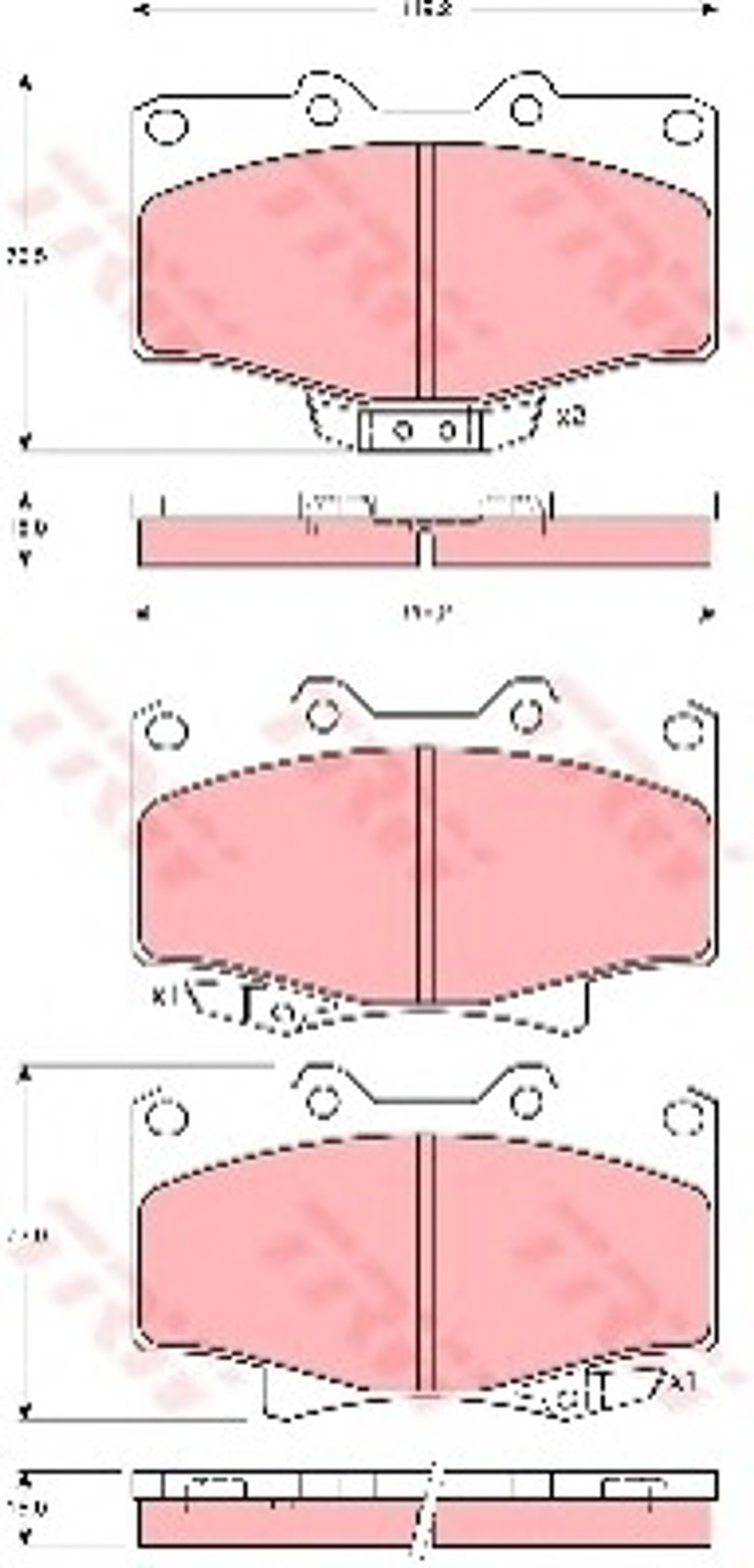 Колодки тормозные дисковые TRW GDB3383