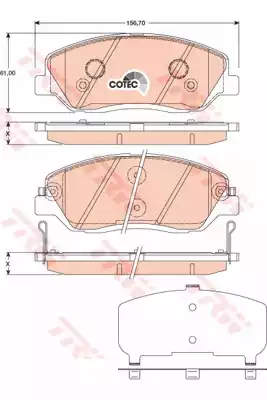 Комплект тормозных колодок дисковый тормоз cotec