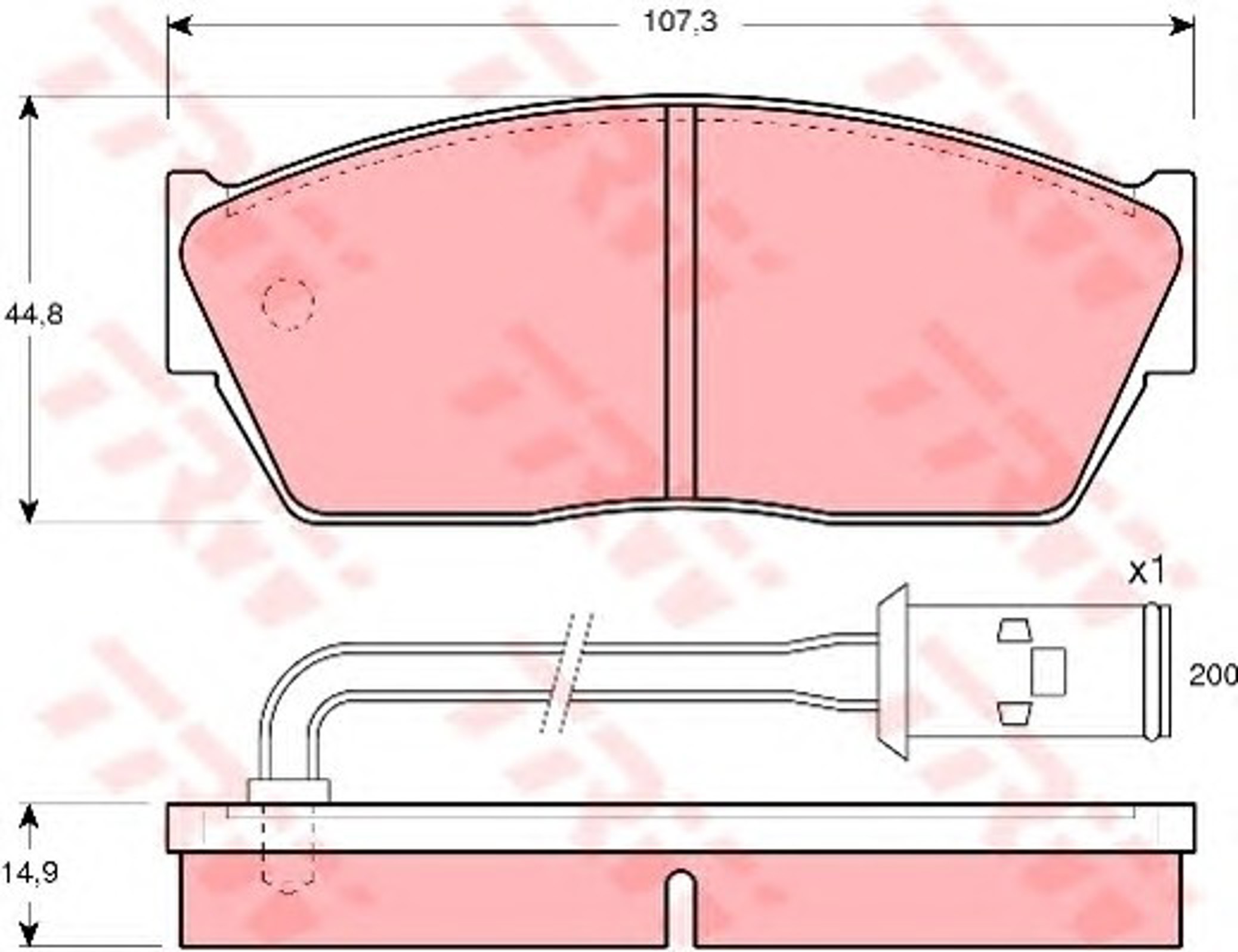 Колодки тормозные дисковые TRW GDB350