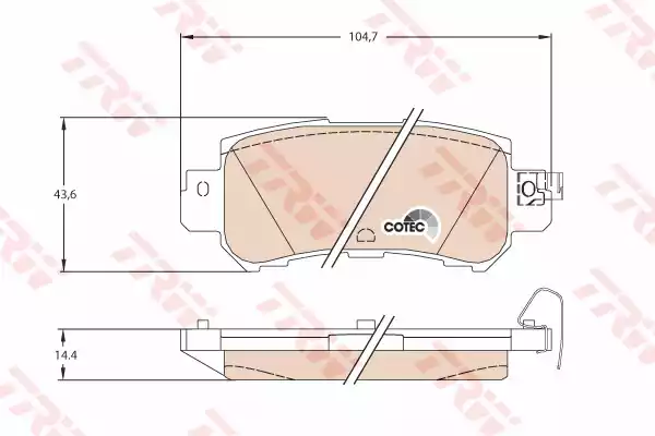 Комплект тормозных колодок дисковый тормоз cotec