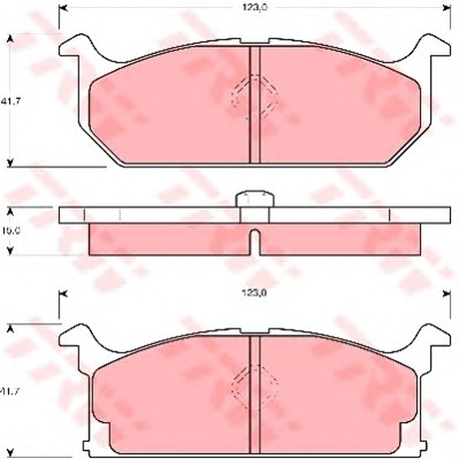 Колодки тормозные дисковые TRW GDB382