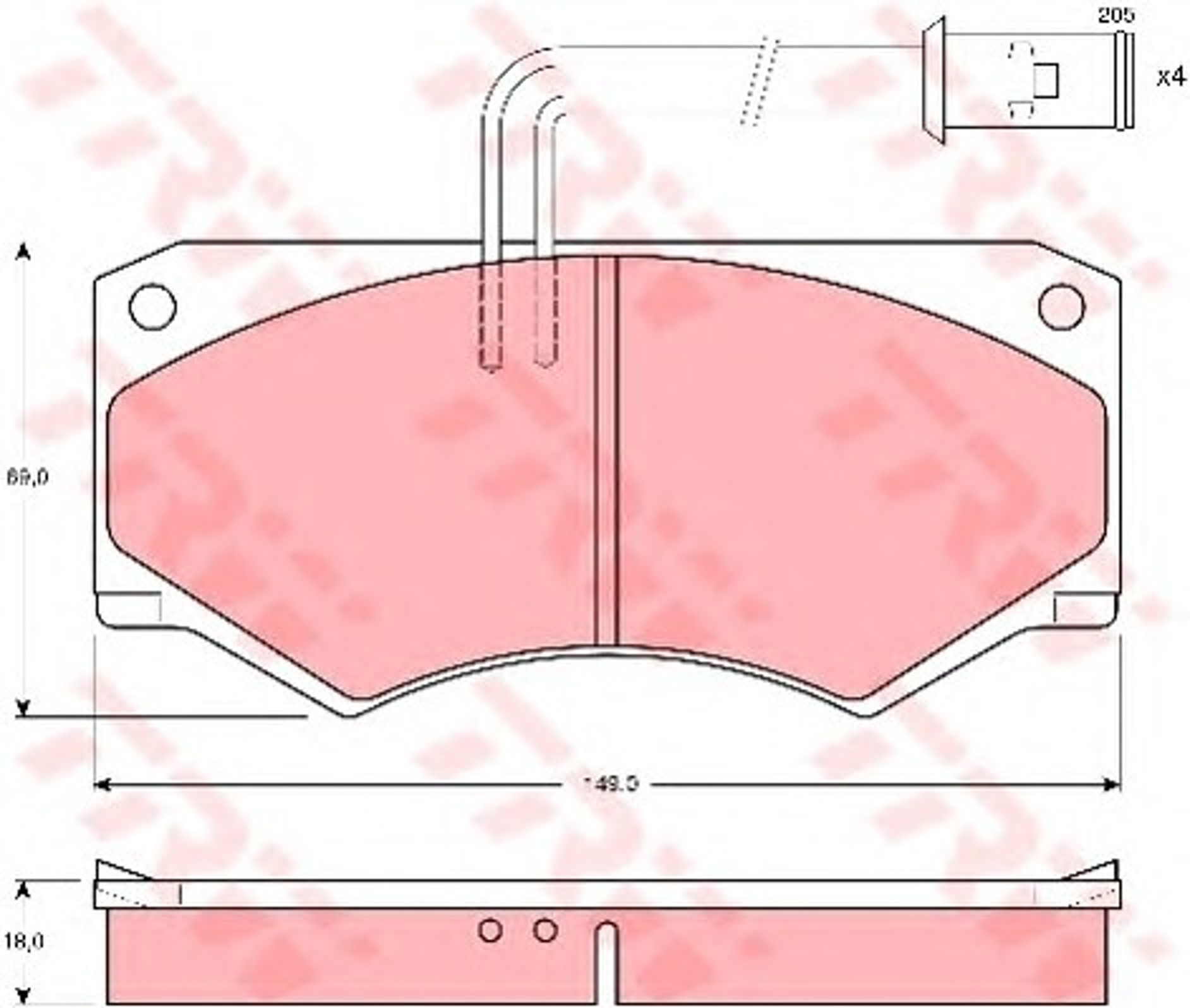 Колодки тормозные дисковые TRW GDB390