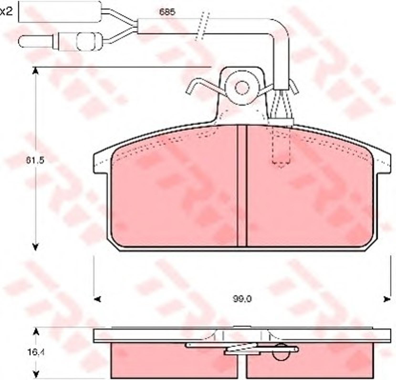 Колодки тормозные дисковые TRW GDB417