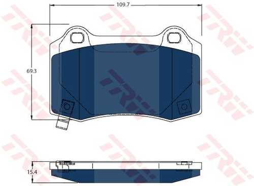 Комплект тормозных колодок дискового тормоз electric blue TRW GDB4171BTE