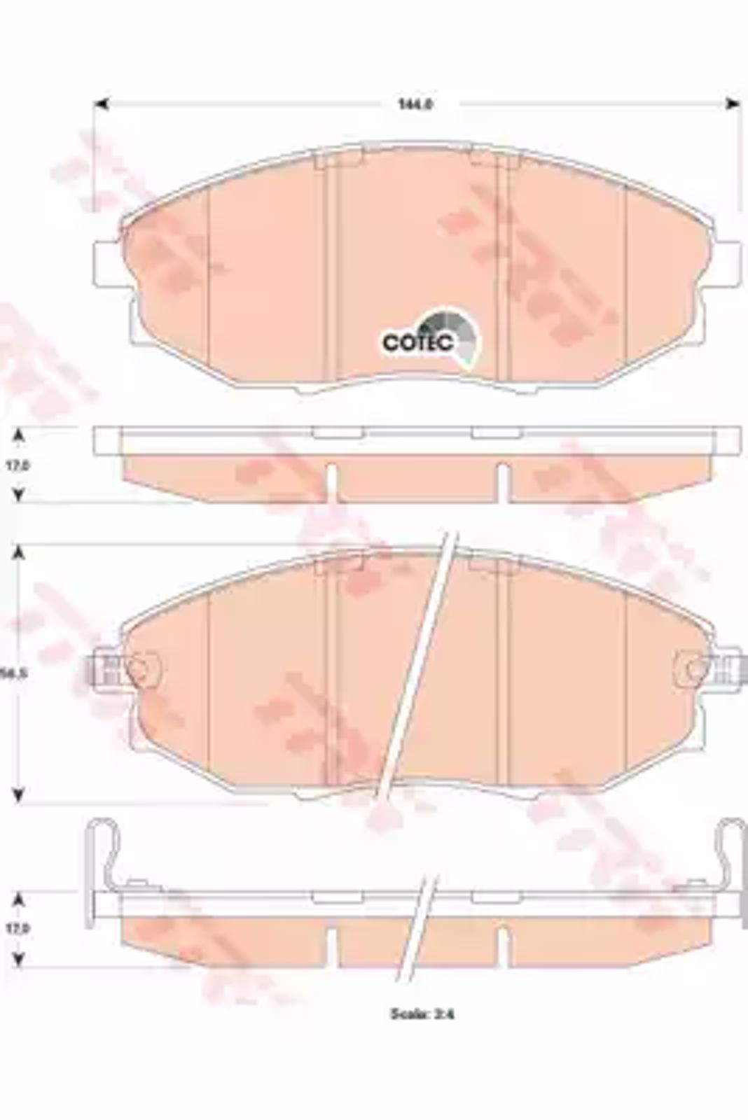 Колодки тормозные дисковые TRW GDB4179