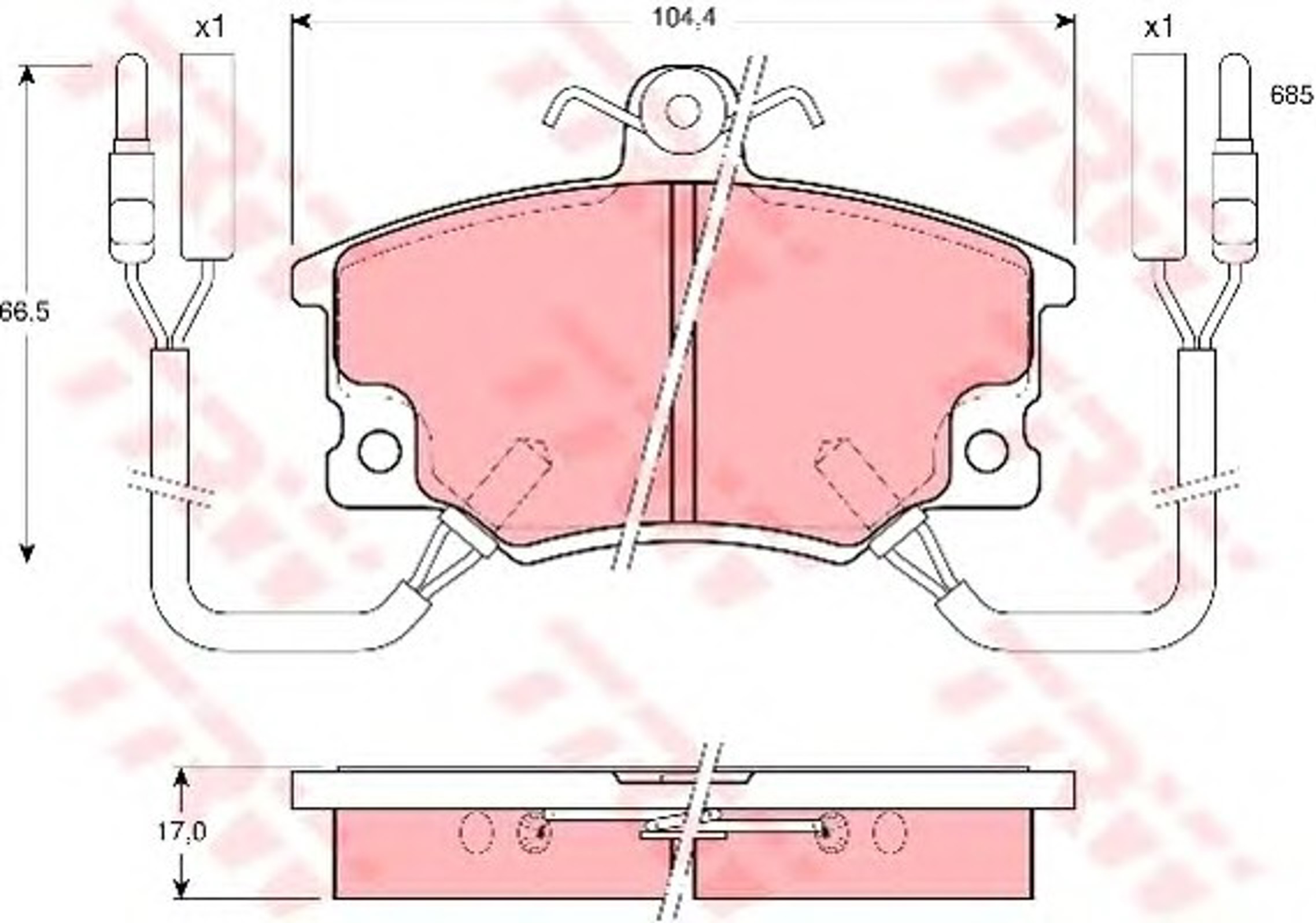 Колодки тормозные дисковые TRW GDB457