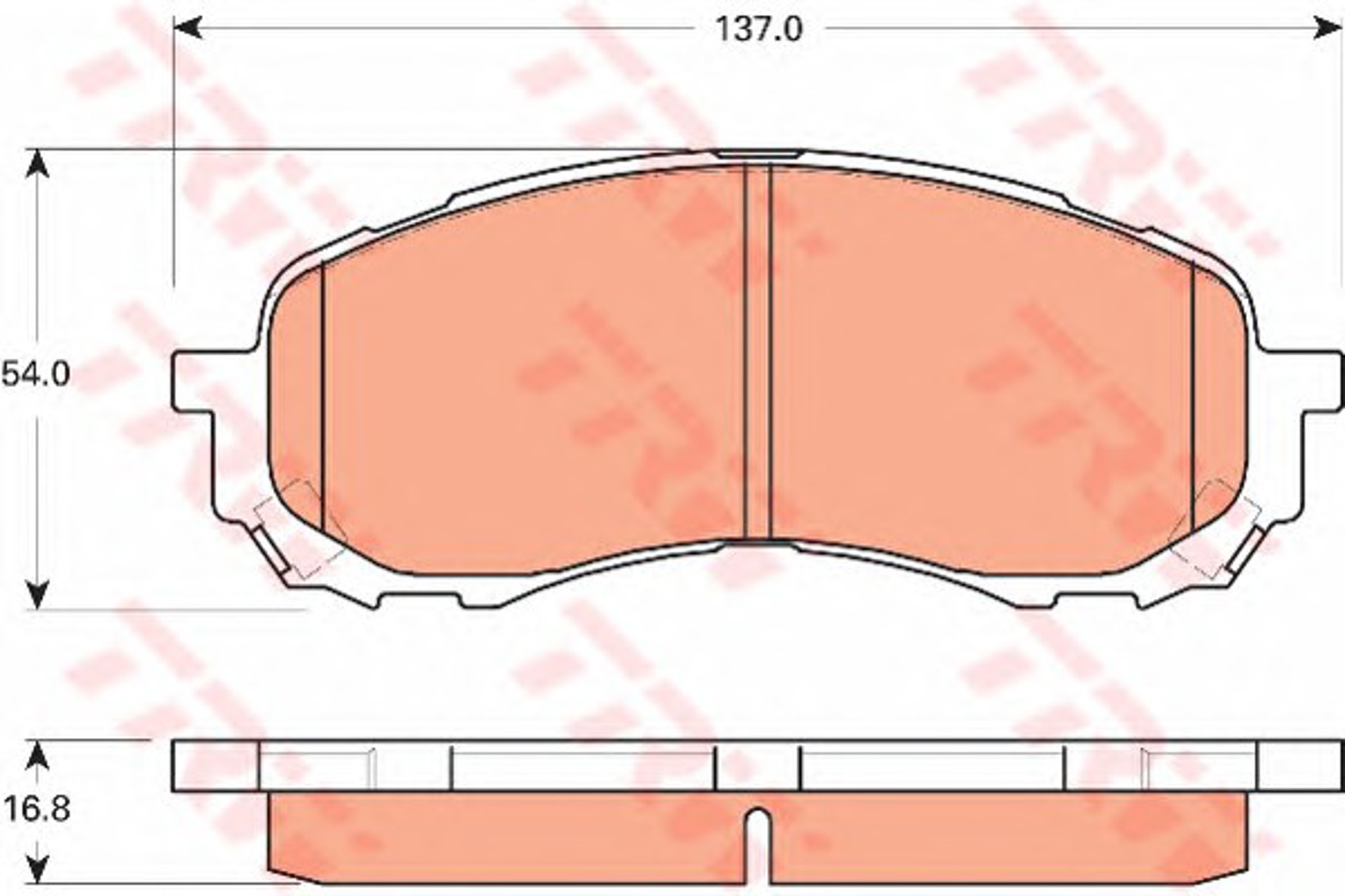 Комплект тормозных колодок дисковый тормоз TRW GDB7682