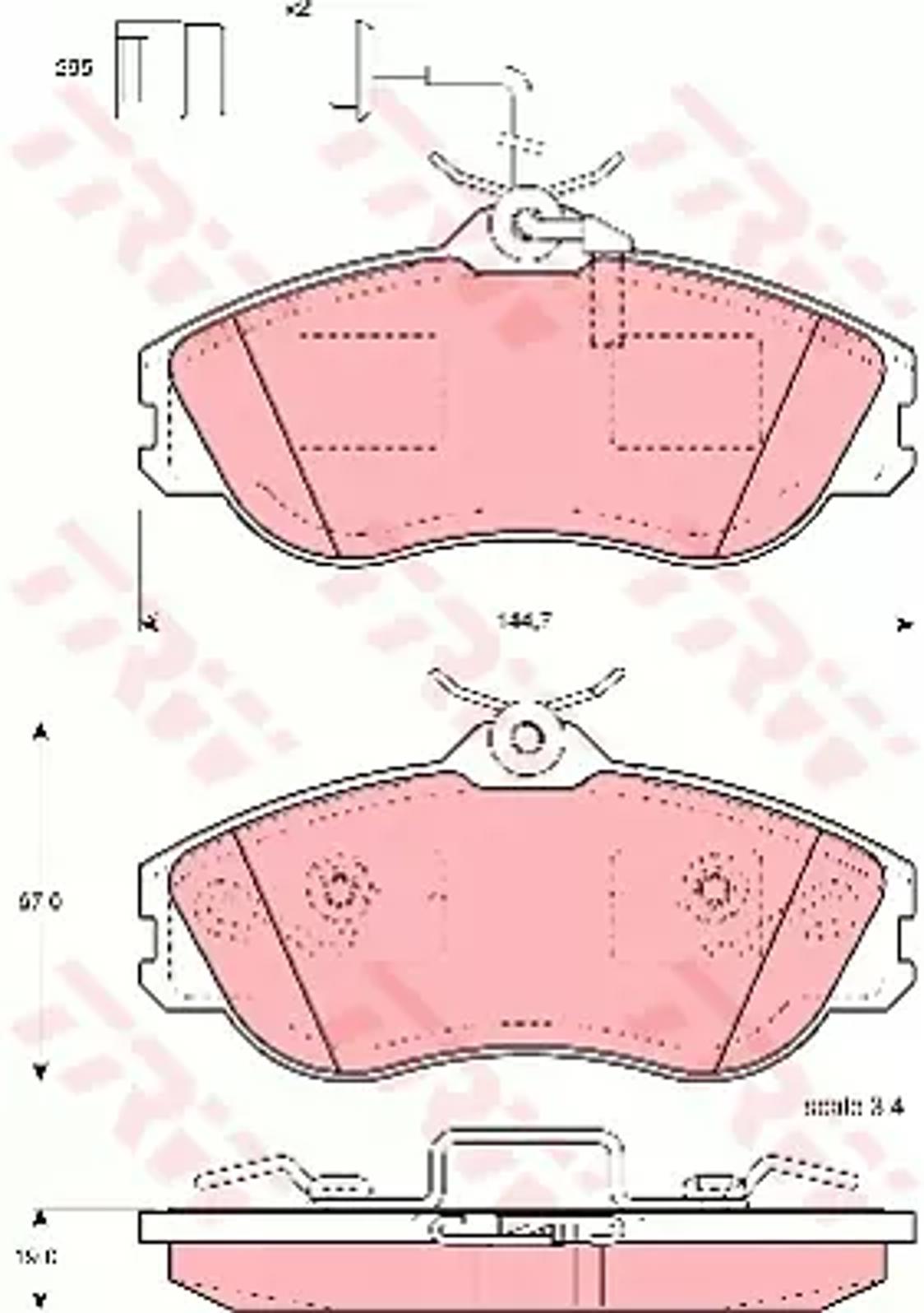 Колодки тормозные дисковые TRW GDB816