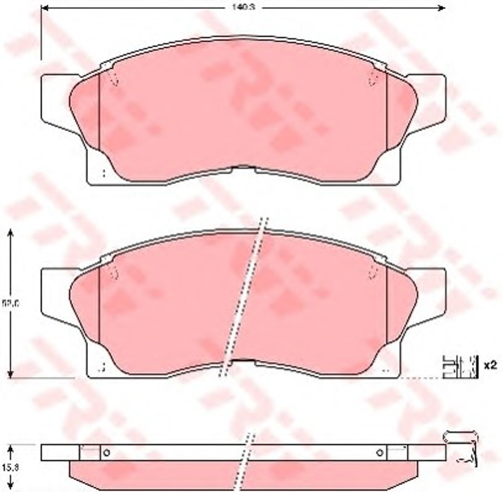 Колодки тормозные дисковые TRW GDB877