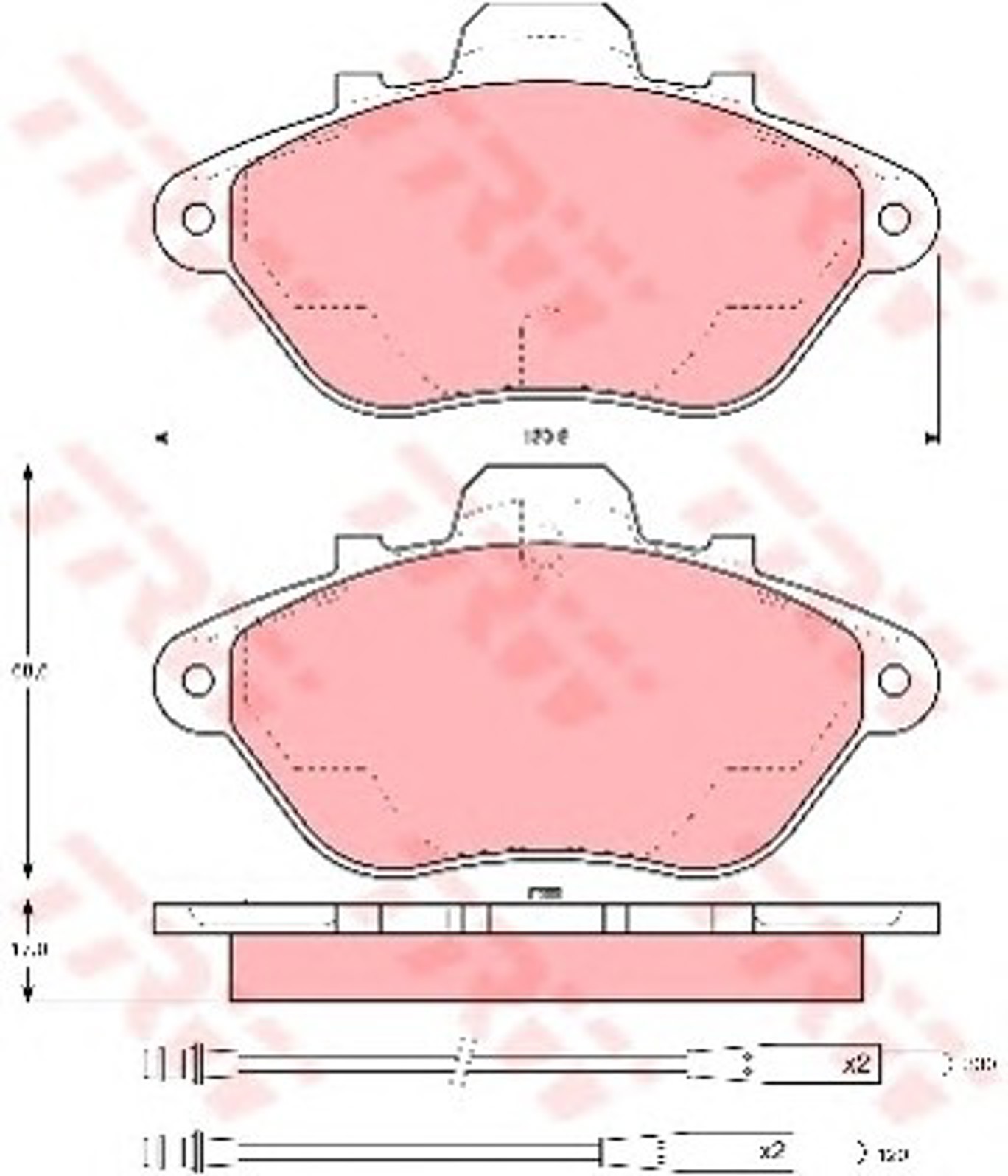 Колодки тормозные дисковые TRW GDB956